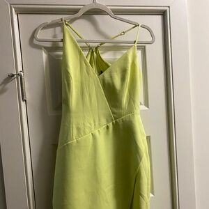BCBGMAXAZRIA Neon Green Strappy Mini Dress – Size 4